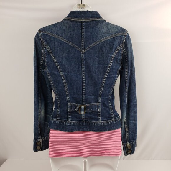 Harolds XS Blue Denim Jacket Vintage Jeans Fall Cotton Spandex Coat - Picture 4 of 16